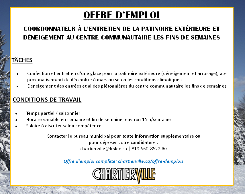 Offre d'emploi
